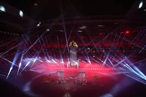 "نشيد وطني وموال شعبي".. حضور مميز لمصر في افتتاح كأس العرب (فيديو)